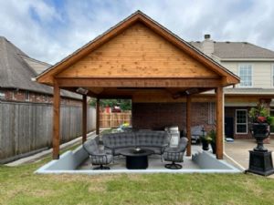 Covered Patio With Built In Kitchen